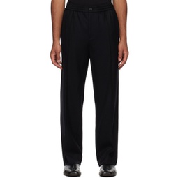 Black Pinched Seam Trousers 232221M191010