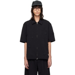 Black Applique Shirt 241699M192003