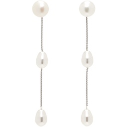 Silver Small Pearl Drop Earrings 241942F022012