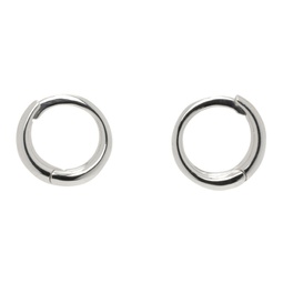 Silver Small Nouveau Hoop Earrings 241942F022023