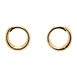 Gold Small Nouveau Hoop Earrings 241942F022027