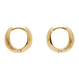 Gold Reversible Hinged Hoop Earrings 241942F022028