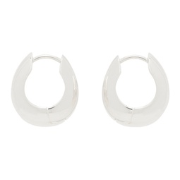 Silver Hinged Hoop Earrings 232942F022024