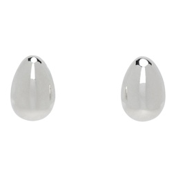 Silver Tiny Egg Stud Earrings 241942F022015