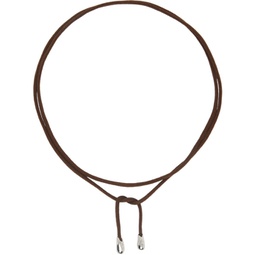 Brown Elegant Shoelace Choker Necklace 241942F023003