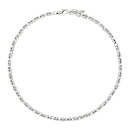 Silver Small Circle Link Necklace 232942F023024