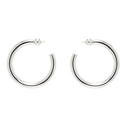 Silver Medium Everyday Hoop Earrings 232942F022022