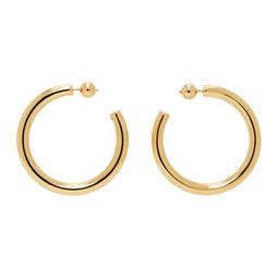 Gold Medium Everyday Hoop Earrings 241942F022020
