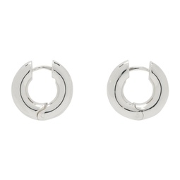 Silver Large Bagel Earrings 232942F022039