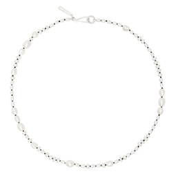 White Pearl Mermaid Necklace 241942F010001