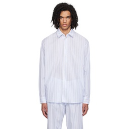 Blue & White Damon Shirt 241621M192005