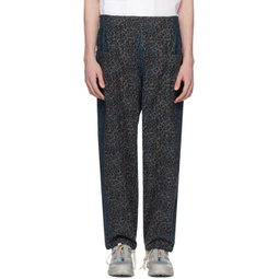 Gray & Blue Army String Trousers 241294M191002
