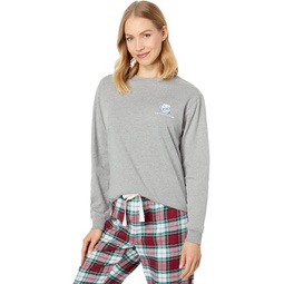 Womens Southern Tide Long Sleeve Heather Hot Coca Tee