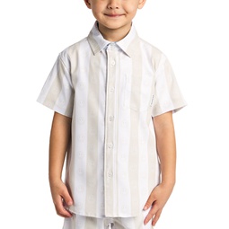 Toddler & Little Boys Stanley Striped Printed Shirt
