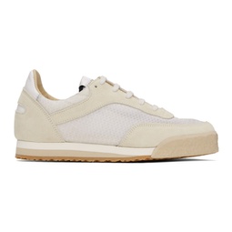 White & Beige Pitch Low Sneakers 241818F128004