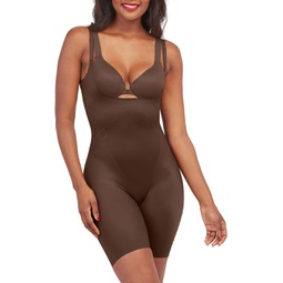 Womens Spanx Thinstincts 20 Open-Bust Midthigh Bodysuit