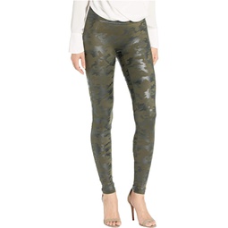 Womens Spanx Faux Leather Camo Leggings