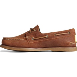 Sperry Mens Gold A/O 2-Eye Boat Shoe, TAN Suede, 8