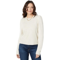 Womens Splendid London Rib Puff Sleeve Top