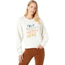 Womens Splendid Morgan Harper Nichols Wild and Free Pullover Eco Fleece Sweatshirt