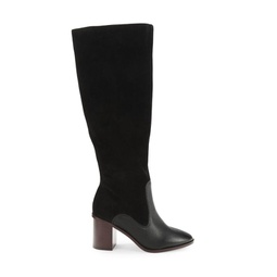 Mary Suede Mid Calf Boots
