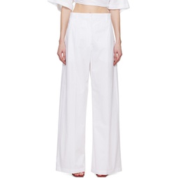 White Gebe Trousers 241301F087008