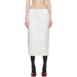 White Cellula Maxi Skirt 241301F093002