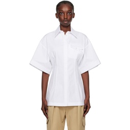 White Curve Shirt 241301F109008