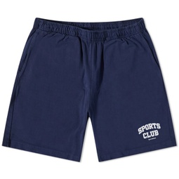 Sporty & Rich Varsity Gym Shorts - END. Exclusive Navy & White