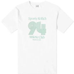 Sporty & Rich 94 Athletic Club T-Shirt White & Verde