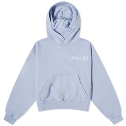 Sporty & Rich French Cropped Hoodie Washed Periwinkle