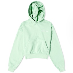 Sporty & Rich NY Tennis Cropped Hoodie Washed Kelly & White