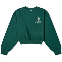 Sporty & Rich Vendome Cropped Crew Sweat Forest