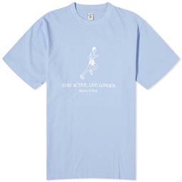 Sporty & Rich Live Longer T-Shirt Periwinkle