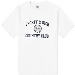 Sporty & Rich Varsity Crest T-Shirt White