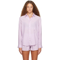 Purple SRC Oversized Pyjama Shirt 231446F079003