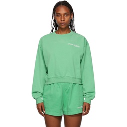 Green Disco Sweatshirt 222446F096005