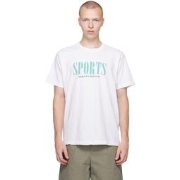 White Sports T-Shirt 231446M213025