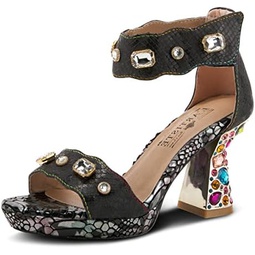 Spring Step LArtiste Womens Jewell Strap Sandal with Crystals and Jewels Strap Sandals with Jewels