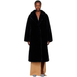 Black Maria Faux-Fur Coat 232321F059014