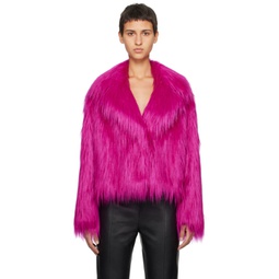 Pink Janet Faux-Fur Jacket 241321F059001