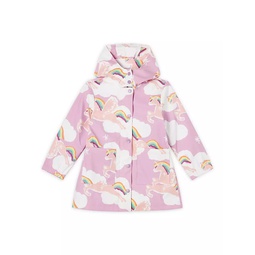 Little Girls & Girls Unicorn Rain Coat