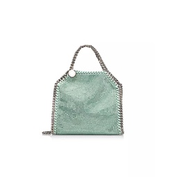 Crystal-Embellished Satin Tiny Falabella Tote Bag