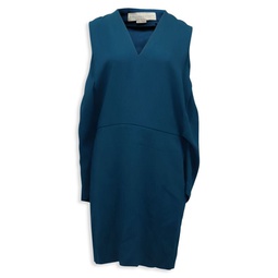 Stella Mccartney Sleeveless Shift Dress In Blue Rayon