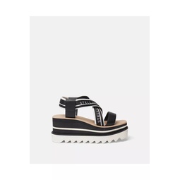 Sneak-Elyse Striped Platform Sandals