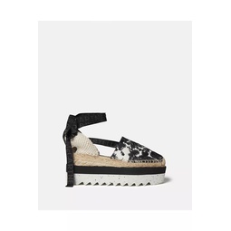 Gaia Moth Embroidery Platform Espadrilles