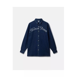 Platinum Dream Embroidered Oversized Denim Shirt