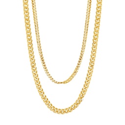 Goldplated Layered Curb Chain Necklace