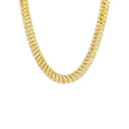 Arabella 14K Goldplated Cubic Zirconia Chain Necklace