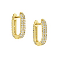 Mara 14K Goldplated & Cubic Zirconia Hoop Earrings
